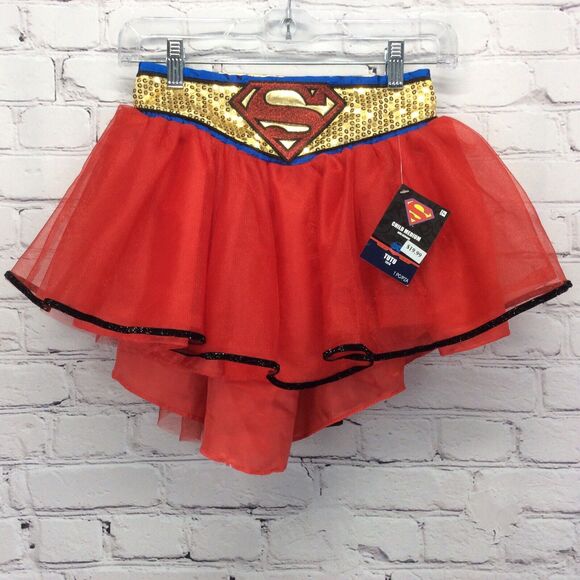 DC Comics Supergirl Skirt/Tutu Girls Size 8-10 Ages 6+ Costume Cosplay Halloween - Picture 5 of 8